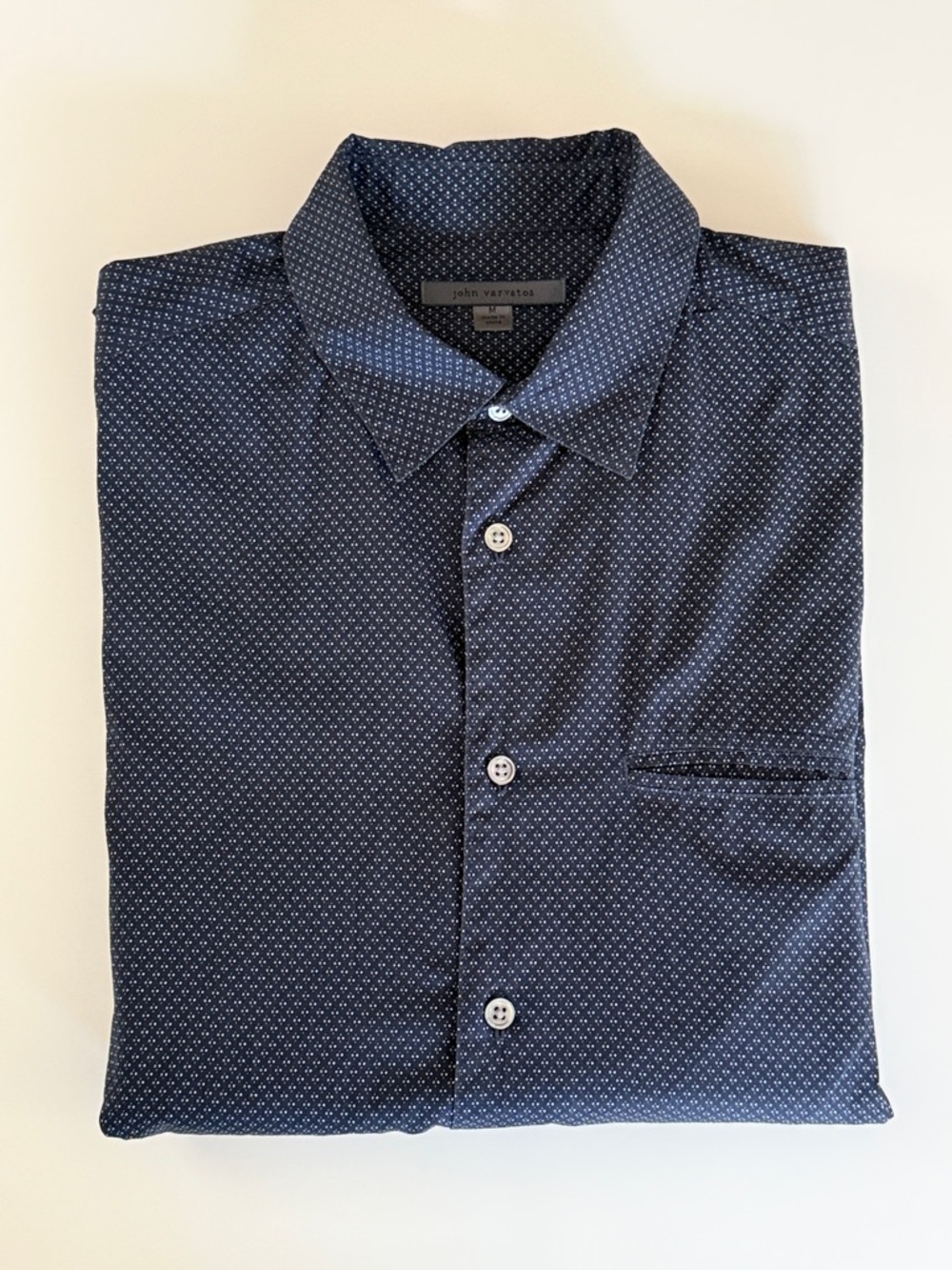 John Varvatos gingham diamond dot shirt